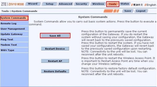 cara setting mtu router zte h108n