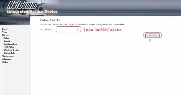 asus mac address filter