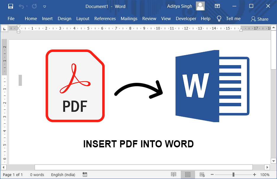 Cara Menyisipkan File Pdf Ke Word IFaWorldCup